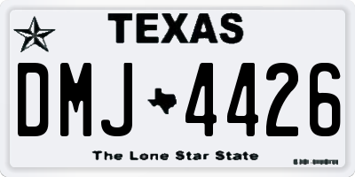 TX license plate DMJ4426