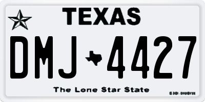 TX license plate DMJ4427