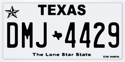 TX license plate DMJ4429