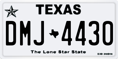 TX license plate DMJ4430