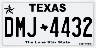 TX license plate DMJ4432