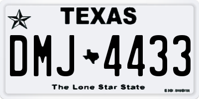 TX license plate DMJ4433