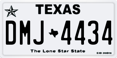TX license plate DMJ4434