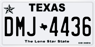 TX license plate DMJ4436