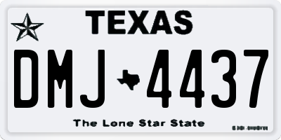 TX license plate DMJ4437