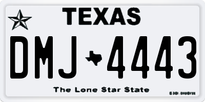 TX license plate DMJ4443