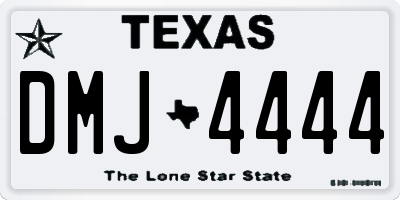 TX license plate DMJ4444