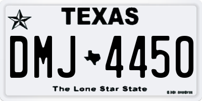 TX license plate DMJ4450