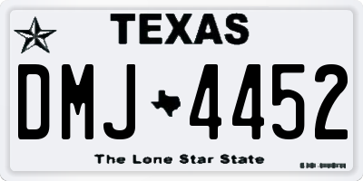 TX license plate DMJ4452
