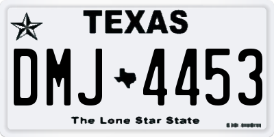 TX license plate DMJ4453