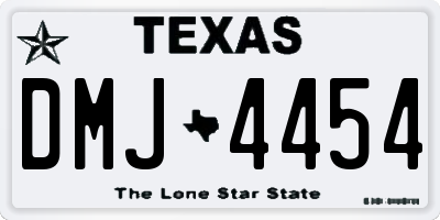 TX license plate DMJ4454