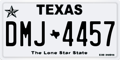 TX license plate DMJ4457