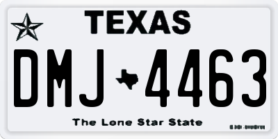 TX license plate DMJ4463