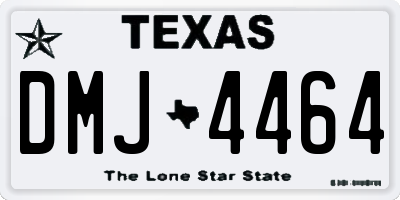 TX license plate DMJ4464