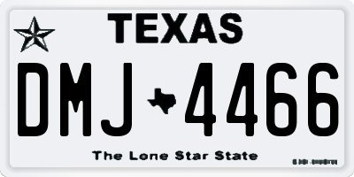TX license plate DMJ4466