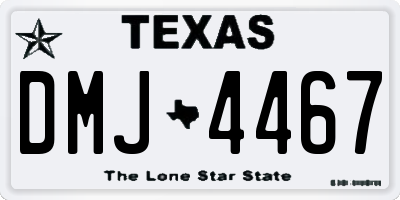 TX license plate DMJ4467