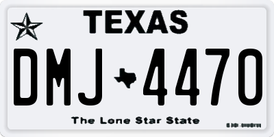 TX license plate DMJ4470