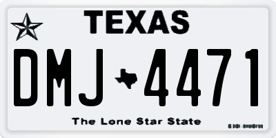 TX license plate DMJ4471