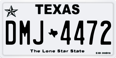 TX license plate DMJ4472