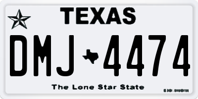 TX license plate DMJ4474