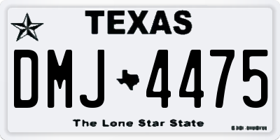 TX license plate DMJ4475