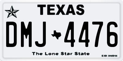 TX license plate DMJ4476