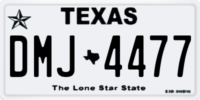 TX license plate DMJ4477
