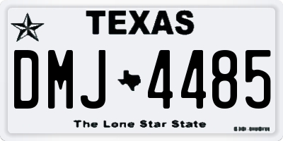 TX license plate DMJ4485