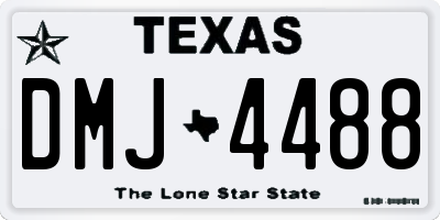 TX license plate DMJ4488