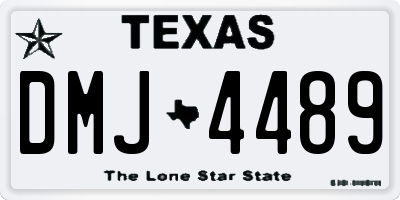 TX license plate DMJ4489