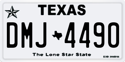 TX license plate DMJ4490