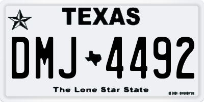 TX license plate DMJ4492