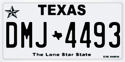 TX license plate DMJ4493