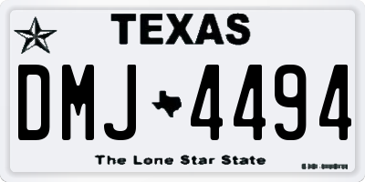 TX license plate DMJ4494