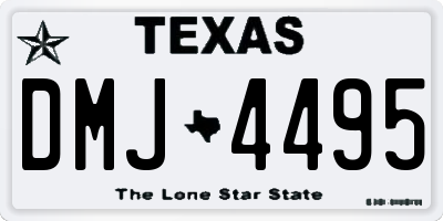 TX license plate DMJ4495