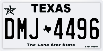 TX license plate DMJ4496