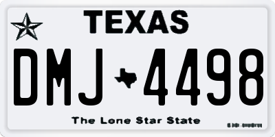 TX license plate DMJ4498