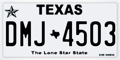TX license plate DMJ4503