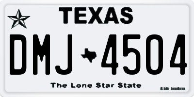 TX license plate DMJ4504