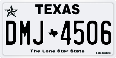 TX license plate DMJ4506