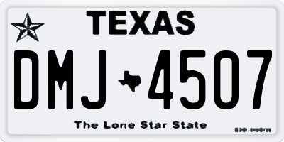 TX license plate DMJ4507