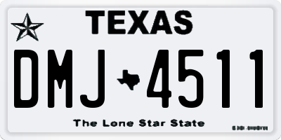 TX license plate DMJ4511