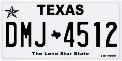 TX license plate DMJ4512
