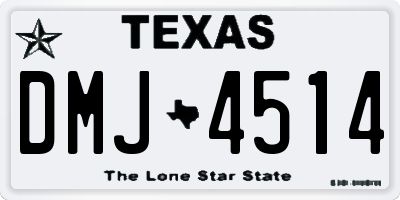 TX license plate DMJ4514