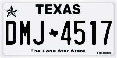 TX license plate DMJ4517