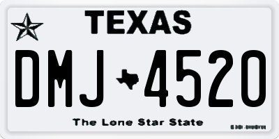 TX license plate DMJ4520