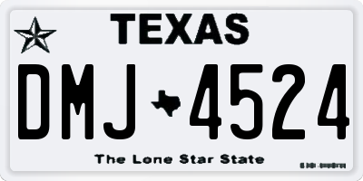 TX license plate DMJ4524