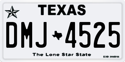 TX license plate DMJ4525