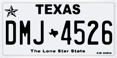 TX license plate DMJ4526