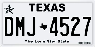 TX license plate DMJ4527